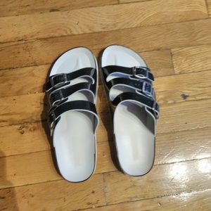 **Updated Size** London Rebel Multi Buckle Jellies